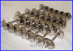 10 PAIR 20 AXLES OF WORLDS BEST ROLL-EZ Silver Chrome Metal G Scale Train Wheels 10 PAIR 20 AXLES OF WORLDS BEST ROLL-EZ Silver Chrome Metal G Scale Train Wheels