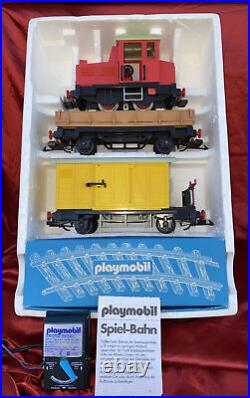 1980 Playmobil 4025 Diesel Freight Train Set G Scale +Track & Powerpak LGB WORKS