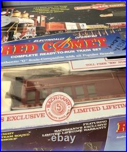 1989 Bachman Big Haulers Red Comet Train Set G Scale 90012 With Power Supply