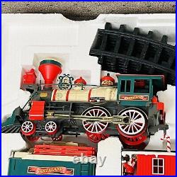 1997 New Bright Christmas Santaland Musical Animated Train Set G Scale