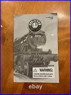 2008 Lionel 7-11080 Harry Potter Hogwarts Express G Scale Gauge Train Set