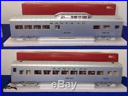 (2) Lot LGB Santa Fe Streamliner Passenger Train Set 30570 & 30580 Vista Dome