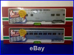 (2) Lot Set- LGB Santa Fe Streamliner Passenger Train Car 30570 30580 Coach Dome