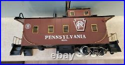 5 Piece REA Large G Scale Pennsylvania Passenger Train Car Set Pre-owned