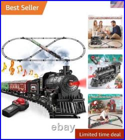 Alloy Christmas Train with Glowing Passenger Cars & Realistic Lights & Sounds