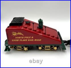 Aristo-Craft G Scale Christmas Train North Pole & Snowflake RR Engine Tender Set