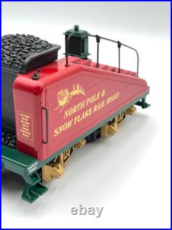 Aristo-Craft G Scale Christmas Train North Pole & Snowflake RR Engine Tender Set