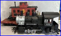Aristocraft 3 Pc Train Set 0-4-0 Steam Locomotive Flat Car Caboose Santa Fe