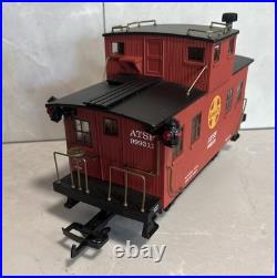 Aristocraft 3 Pc Train Set 0-4-0 Steam Locomotive Flat Car Caboose Santa Fe