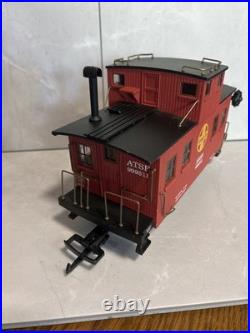 Aristocraft 3 Pc Train Set 0-4-0 Steam Locomotive Flat Car Caboose Santa Fe