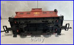 Aristocraft 3 Pc Train Set 0-4-0 Steam Locomotive Flat Car Caboose Santa Fe