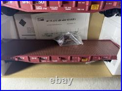 Aristocraft G Scale 2 Flat Cars W Stakes Santa Fe #ART-46320T For Train Set