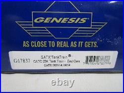 Athearn Genesis HO Scale GATX Tank Train 23K Gallon Tank Car Set End Cars NOS