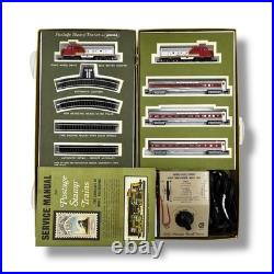 Aurora Postage Stamp Trains 1967 Santa Fe Transcontinental Express #4704 No. 220 Aurora Postage Stamp Trains 1967 Santa Fe Transcontinental Express #4704 No. 220