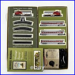 Aurora Postage Stamp Trains 1967 Santa Fe Transcontinental Express #4704 No. 220 Aurora Postage Stamp Trains 1967 Santa Fe Transcontinental Express #4704 No. 220