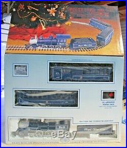BACHMANN BIG HAULERS G SCALE ROYAL BLUE TRAIN SET #90016 With EXTRAS UNUSED NEW