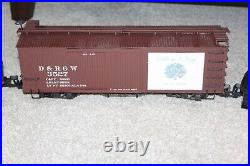 BACHMANN D&RGW G SCALE LOCOMOTIVE TRAIN SET With CABOUSE, BOX & PRISON CAR