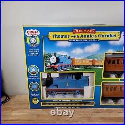 BACHMANN'G' GAUGE 90068 THOMAS WITH ANNIE & CLARABEL ELECTRIC TRAIN SET New