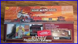 BACHMANN G Scale BIG HAULER THUNDERBOLT EXPRESS 4-pc Train with 4-6-0 Eng Runs