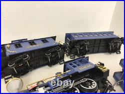 BROKEN TRACK GreatLand Holiday Express Train G Scale BLUE CIB WORKS New Bright BROKEN TRACK GreatLand Holiday Express Train G Scale BLUE CIB WORKS New Bright
