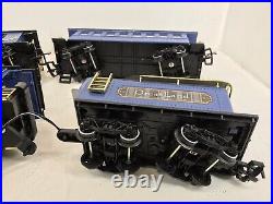 BROKEN TRACK GreatLand Holiday Express Train G Scale BLUE CIB WORKS New Bright BROKEN TRACK GreatLand Holiday Express Train G Scale BLUE CIB WORKS New Bright