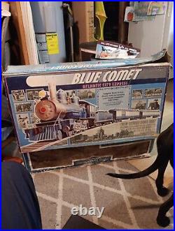 Bachman 1998 ATLANTIC CITY BLUE COMET EXPRESS G SCALE TRAIN SET In Box + Track