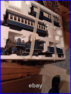 Bachman 1998 ATLANTIC CITY BLUE COMET EXPRESS G SCALE TRAIN SET In Box + Track