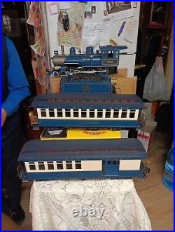 Bachman 1998 ATLANTIC CITY BLUE COMET EXPRESS G SCALE TRAIN SET In Box + Track