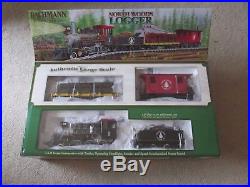 Bachman North Woods Logger, Large G Scale Ready to Run Electric Train SET