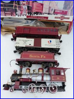 Bachmann 90091 G Gauge Model Railroad Santa Fe Chief 4-6-0 Steam Freight Set
