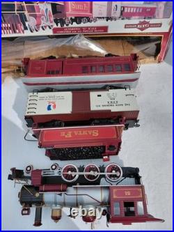 Bachmann 90091 G Gauge Model Railroad Santa Fe Chief 4-6-0 Steam Freight Set