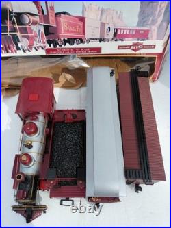 Bachmann 90091 G Gauge Model Railroad Santa Fe Chief 4-6-0 Steam Freight Set