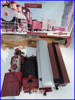 Bachmann 90091 G Gauge Model Railroad Santa Fe Chief 4-6-0 Steam Freight Set