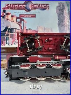 Bachmann 90091 G Gauge Model Railroad Santa Fe Chief 4-6-0 Steam Freight Set
