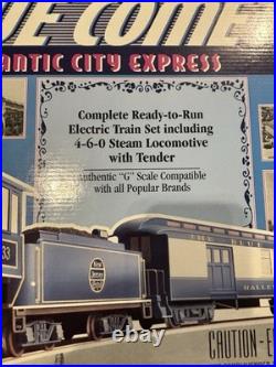 Bachmann Big Haulers Blue Comet Atlantic City Express G Scale Train Set 4-6-0