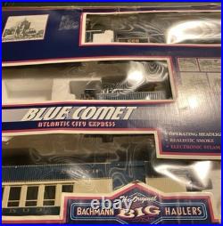 Bachmann Big Haulers Blue Comet Atlantic City Express Train Set G Scale
