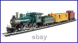 Bachmann Cowcatcher Train Set 4-6-0 Loco, Stock Car, Caboose G Scale Bachmann Cowcatcher Train Set 4-6-0 Loco, Stock Car, Caboose G Scale