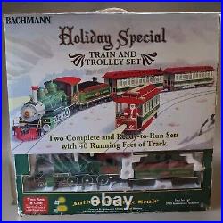 Bachmann G 90054 Christmas Holiday Special Train & Trolley Set Big Haulers