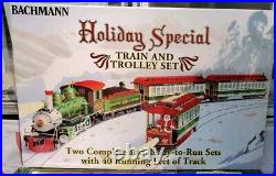 Bachmann G 90054 Christmas Holiday Special Train & Trolley Set Big Haulers