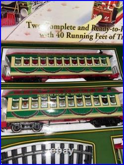 Bachmann G 90054 Christmas Holiday Special Train & Trolley Set Read no dvd