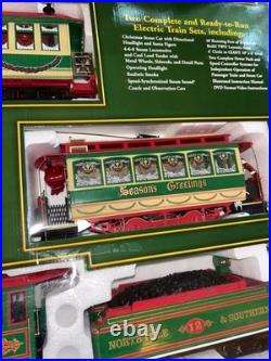 Bachmann G 90054 Christmas Holiday Special Train & Trolley Set Read no dvd