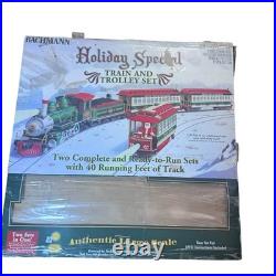 Bachmann G 90054 Christmas Holiday Special Train & Trolley Set Tested Pls Read
