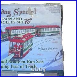 Bachmann G 90054 Christmas Holiday Special Train & Trolley Set Tested Pls Read