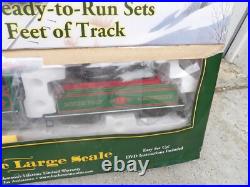 Bachmann G 90054 Christmas Holiday Special Train & Trolley Set VERY RARE! READ Bachmann G 90054 Christmas Holiday Special Train & Trolley Set VERY RARE! READ