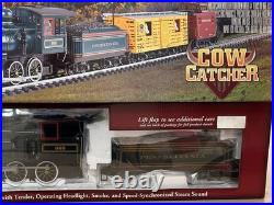 Bachmann G Scale BAC90040 COWCATCHER INDOOR STEAM TRAIN SET NIB
