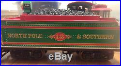 Bachmann G-Scale North Pole & Southern #12 Christmas Train set Tracks Smoke