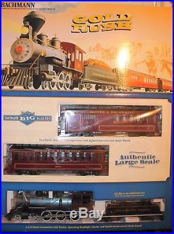 Bachmann Gold Rush Gig Haulers Train Set G Scale 4-6-0 Locomotive