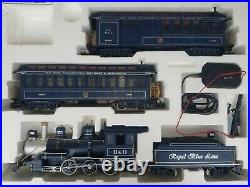 Bachmann Royal Blue B&O Locomotive Big Haulers G Scale Train Set Near Complete