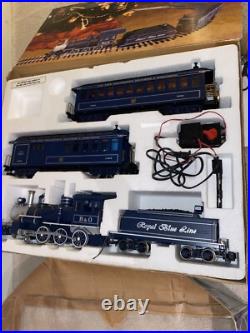 Bachmann Royal Blue Big Hauler G Scale Train Set 90016 With Box NOT TESTED Bachmann Royal Blue Big Hauler G Scale Train Set 90016 With Box NOT TESTED
