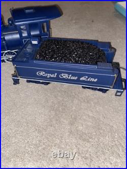 Bachmann Royal Blue Big Hauler G Scale Train Set 90016 With Box NOT TESTED